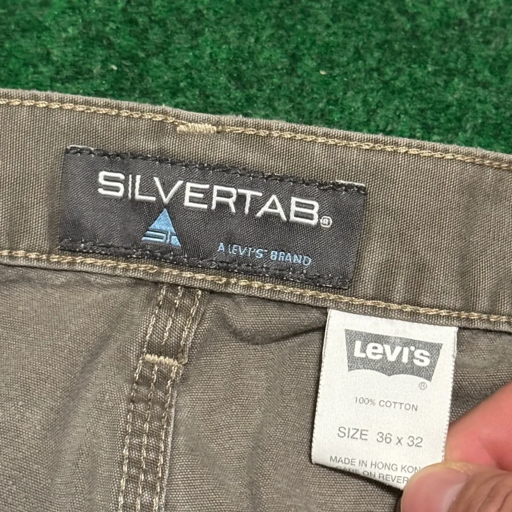 Vintage 90s Silvertab Levi’s Carpenter Baggy Wide Leg 36x30 Gray Skater Pants